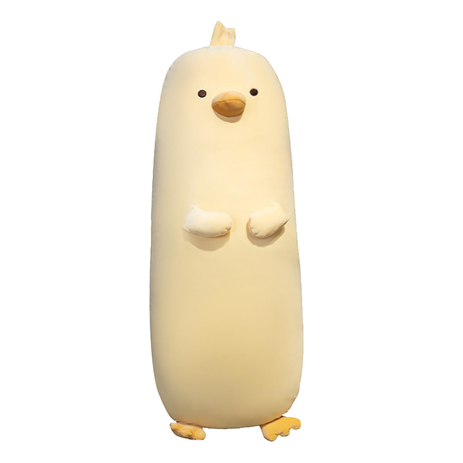 XFNWT Giant Plush Body Pillow, Ultra Soft Stuffed Animal Hugging Pillow for Adults Kids Cuddle Pillow for Side Sleeping, Bedroom Decor, Anxiety Comfort Gifts,Yellow-70cm