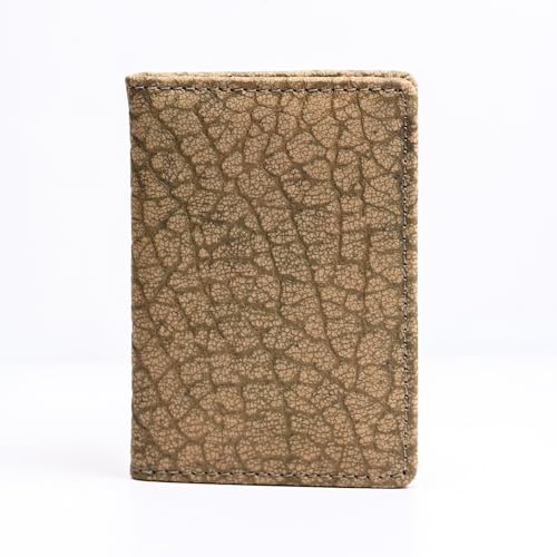 Image of Portlee Genuine Leather Bifold Slim Stylish Credit Debit ATM Card Holder Wallet for Men Women with Gift Box (Greenish Black)