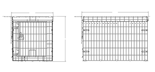 Dog Crate | MidWest Life Stages 36" Double Door Folding Metal Dog Crate | Divider Panel, Floor Protecting Feet, Leak-Proof Dog Pan | 36L x 23W x 25H Inches, Intermediate Dog Breed - Image 4