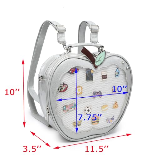 CHERRY SAUCE Cute Red Apple Ita Bag Kawaii Pin Display Purse Backpack Crossbody Shoulder Bag2