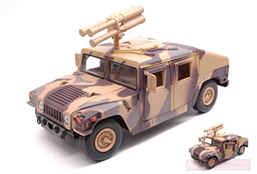 MOTORMAX MTM73309GN HUMVEE STARBUS MISSILE CAMOUFLAGE GREEN 1:24 DIE CAST MODEL compatibile con