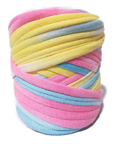 最安値 シャツヤーンマニア Tシャツヤーン T Shirt Yarn ファブリックヤーン パステルカラー 手芸 ハンドメイド 糸 ピンク ブルー イエローの価格比較