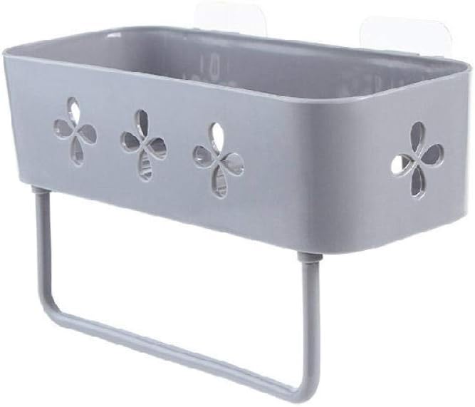 Generic Bathroom Storage Shelf Wall Mounted,Shelves with Removable Towel Bar,Perfect for Kitchen, Bathroom/B