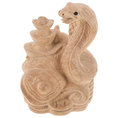 Statua di serpente animale: il serpente simboleggia saggezza, ricchezza e fortuna, rendendolo un potente simbolo di energia positiva e buona, animale non dipinto