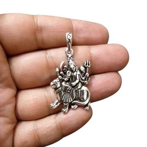 Durga Pendant, Sterling Silver Pendant 