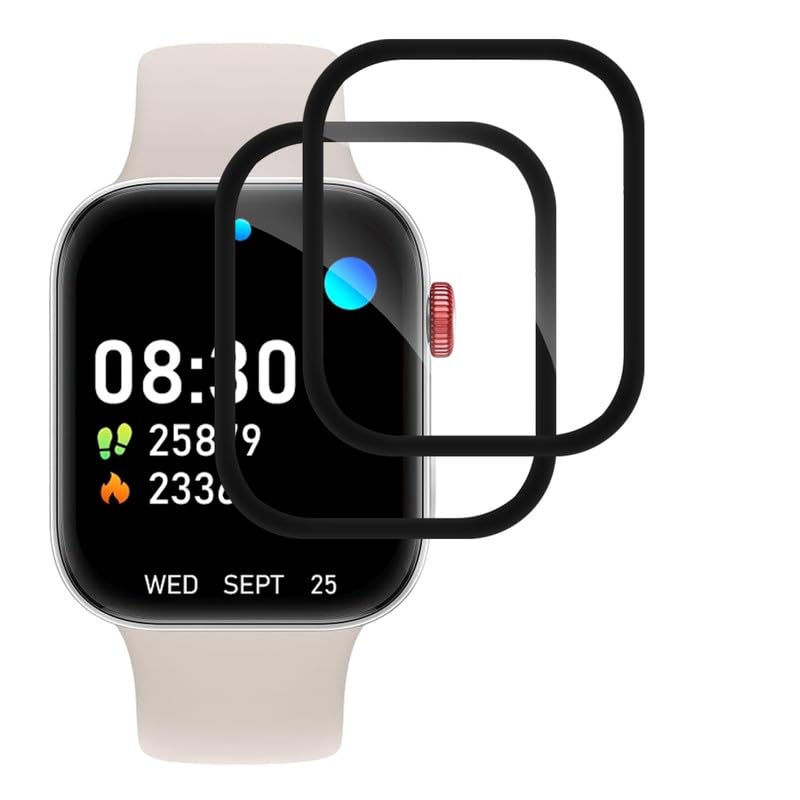 WINLAZY Schutzfolie für Huawei Watch Fit 3 2 Stück Folie für Huawei Watch Fit 3 Displayschutzfolie HD Klar Temperglas Folie 9H Härte Vollständige Abdeckung