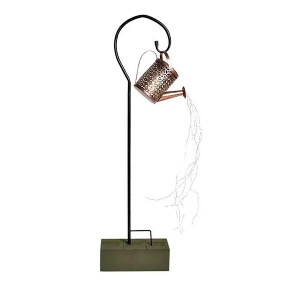 CTRLZS Solar Watering Pot Lights Vintage Metal Kettle Light String Waterproof LED Fairy Lights Solar Garden Outdoor Small