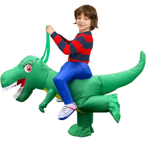 Disfraz inflable de niño dinosaurio con luz LED miniatura 5