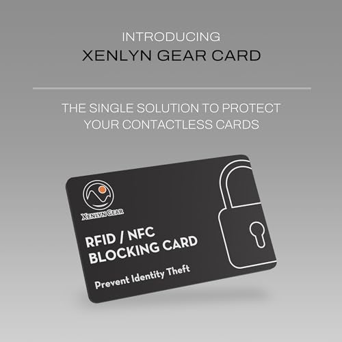 RFID Blocking Card with Advanced Signal Blocking Technology- Contactless Card Protector with Advanced Chip for NFC Blocking- Slim Design That Fits Simply into Your Wallets & Purses- 2 PACK2
