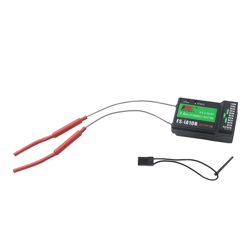 Receptor RC de 2.4 GHz de 10 canales compatible con FS I6 I10 I6S I6X transmisor para 1/10 RC Car RC Crawler FPV RC Racing Quadcopter RC Boat Racing Drone