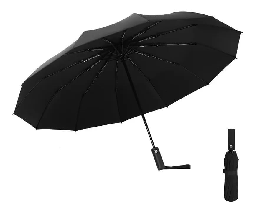 Travel Compact Umbrella, Folding Travel Umbrella for Rain and Shine Small, Windproof Automatic Open/Close, Portable Umbrellas