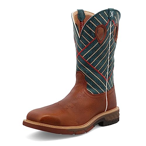 Image of Twisted X Men's 12 inch Western Work Boot, Cognac 9 D