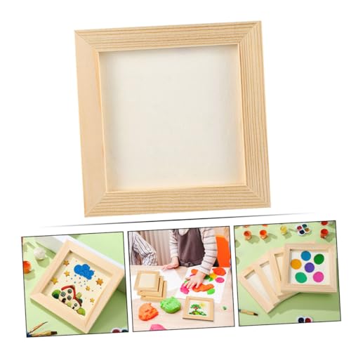 Cadre photo bois peignable YARNOW (lot de 5) pour activités manuelles - 4