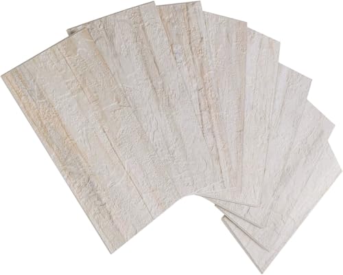 AULIGET 100-Piece Beige Slate Peel and Stick Backsplash Wall Tiles, 3