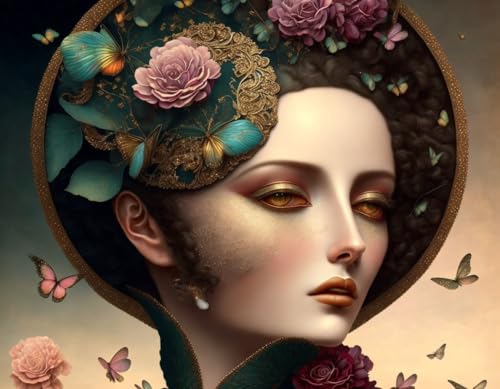 Peinture sur toile portrait femme maquillage exquis déco murale