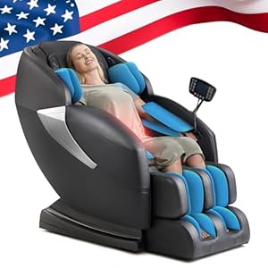 Massage Chair, Full Body and Recliner with Fully Assembled, Lower Back and Calf Heating, LCD Screen, Zero Gravity Shiatsu Massage Chair, Air Compression, Black, Newly MU-C211