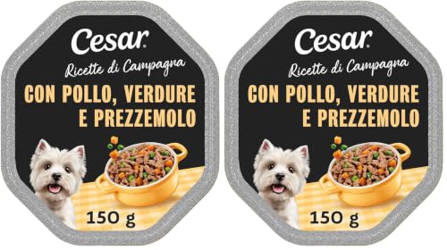 Cesar Ricette di Campagna con Pollo e Misto di Verdurine - 14 Vaschette (Confezione da 2)