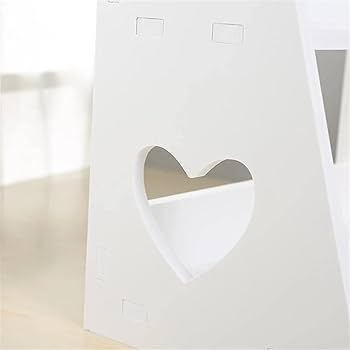 Amazon.co.jp: デスク上置棚 ハート型中空収納ラック木製デスクトップ