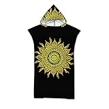surf poncho nähen Natación playa albornoz con capucha : poncho, suelto, de manga corta, sobre la rodilla. Incluso si usa esta bata de baño, no se sentirá incómodo durante su entrenamiento. El diseño con capucha te permite secarte y mantener tu cabello caliente