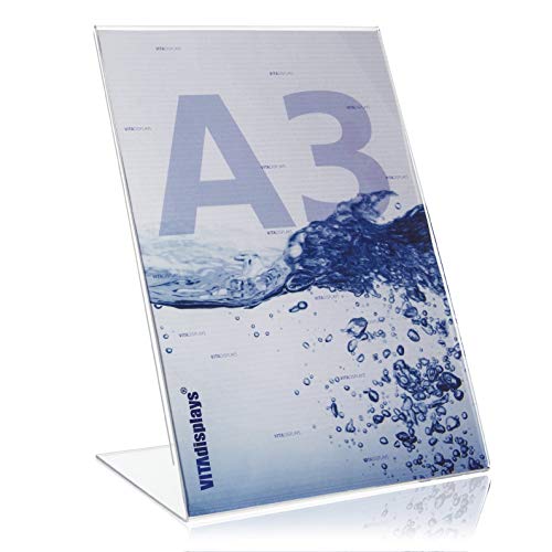 DIN A3 stojak reklamowy/stojak L w formacie pionowym/stojak stołowy z oryginalnego tworzywa PLEXIGLAS®