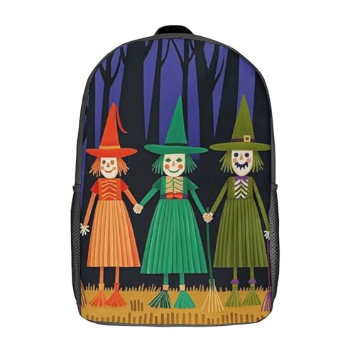 Mochila para hombro 17 pulgadas impermeable con estampado Halloween miniatura 7