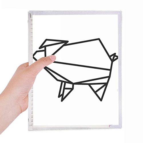 Carnet de notes origami cochon rechargeable pour organiser vos réunions de bureau