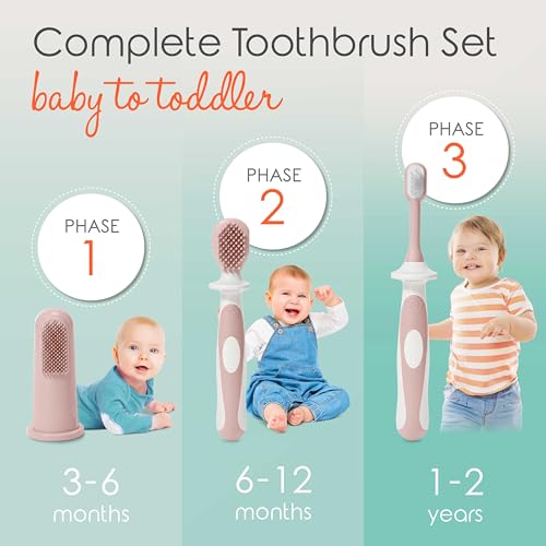 Image of Cherish Baby Care Baby Toothbrush (3-24 Months) - 3 Pack (Pink)