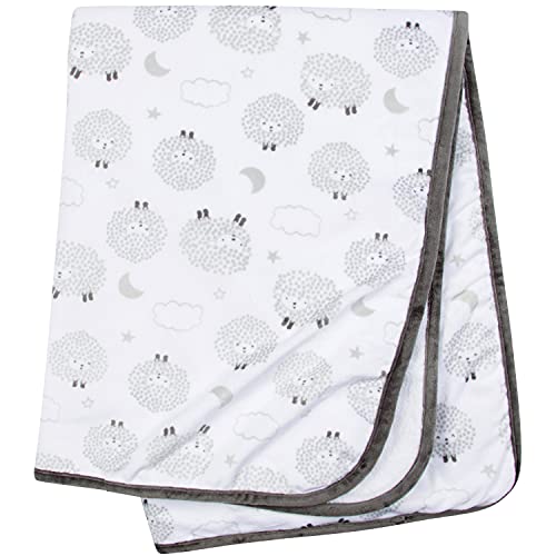 Image of Gerber Baby Boys Girls and Neutral Newborn Infant Toddler Nursery Soft Plush Blanket, Sheep White, 30" x 40"