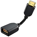 HDMI Extension Cable, Short Hdmi Male to Female Adapter Converter RFAdapter for Roku Streaming Stick, Fire TV Stick, Google Chrome Cast, Laptop, HDTV, PS3/4, Xbox360 and PC (1-Pack, 4inch)