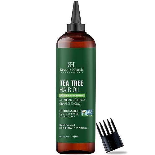 Buy Botanic Hearth Tea Tree Oil for Hair With Argan, Jojoba & Grapeseed Oils Soothes Itchy