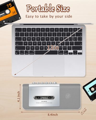 image for Gracioso Portable Cassette Recorder Player, Cassette Tape Player Recor