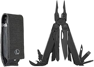 LEATHERMAN, Surge Heavy Duty Multitool with Premium Replaceable Wire Cutters and Spring-Action Scissors, Black with MOLLE Sheath