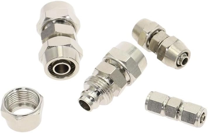 空気圧継手エアチューブストレートプッシュインコネクタクイックフィッティング4/6/8/10/12mmホースチューブ(OD6mm) 1