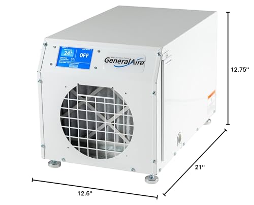 Generalaire 5333 75 Pint Crawlspace Or Basement Whole House Wi-Fi And Touch Screen Control Dehumidifier thumb #3