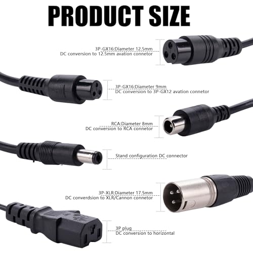 54.6V 2A Fast Battery Charger 7 in 1 Plugs - Universal Replacement Charger for 13S 48V Lithium-ion Batteries, Compatible with Gotrax, Razor, Jetson, Ninebot, Swagtron, Segway, Hiboy and More