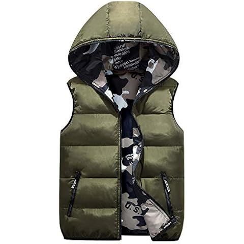 AIEOE Chaleco con Capucha para Exteriores para Niños Otoño Invierno Cover