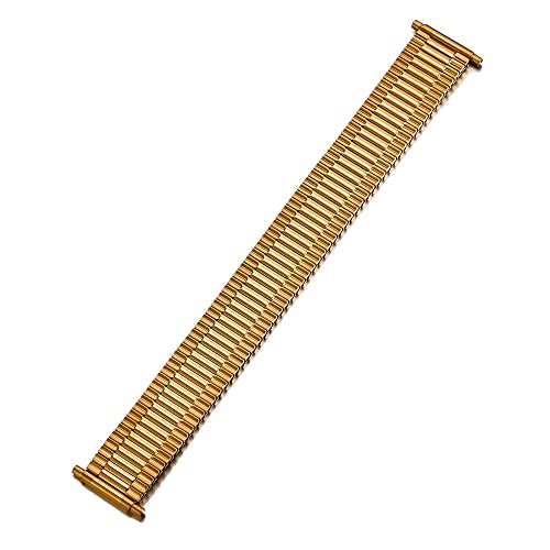 Semdu 18-22mm Men&rsquo;s Stainless Steel Stretchy Expandable Watch Strap Bracelet (men president gold)