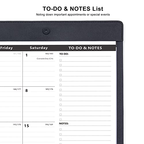 Nekmit Large Desk Calendar 2023-2024 With Pu Faux Leather Desktop Mat, Runs From July 2023 - December 2024, Big Desk Pad Calendar 21 X 16.5 Inches For Home And Office #TOP2