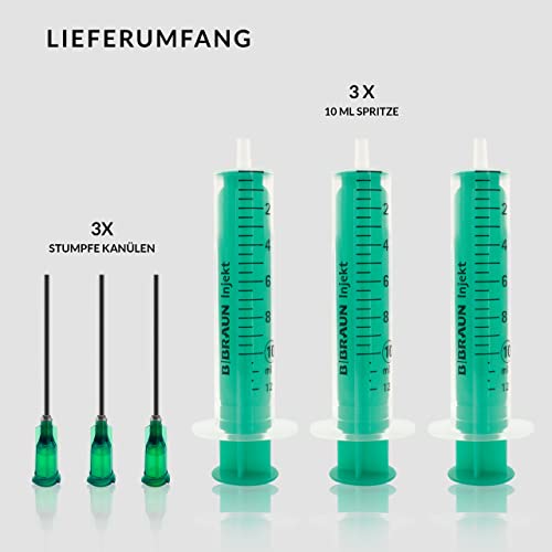 Set Hobbyspritze mit stumpfer Nadel verschiedene Größen für Hobby und Heimwerk (Set 3x10ml)