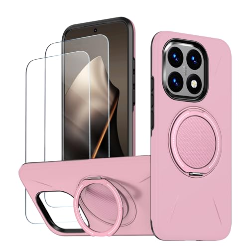 Reviews de Xiaomi 360 al mejor precio. 46 TUNKARMOR Funda para Xiaomi 15T Case Incluye Protector de Pantalla, Funda para Xiaomi 15T Protectora Resistente a caídas con Soporte Integrado de 360° -Rosa