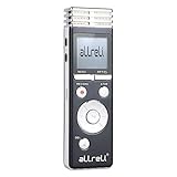 REIDEA 8GB Digital Voice Recorder Dictaphone, One-Step Noise Reduction & T-Mark, Audio Sound Activated Recorder with MP3 Player & LED Display, Perfect for Lectures Meetings Interviews etc, Black