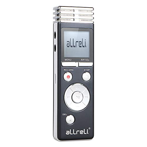 REIDEA 8GB Digital Voice Recorder with One-Step Noise Reduction & T-Mark Function, Digital Audio Sound Recorder Dictaphone with MP3 Player, Black