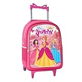 Mochila Rodinha Feminina Escolar Infantil Menina Reforçada Grande Grande Juvenil Bolsa Passeio Viagem Criança (Princesa)