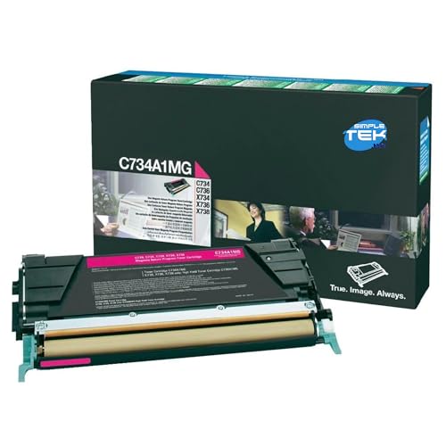 Toner magenta Lexmark C734 compatible C734A1MG pour des graphiques nets sans traces