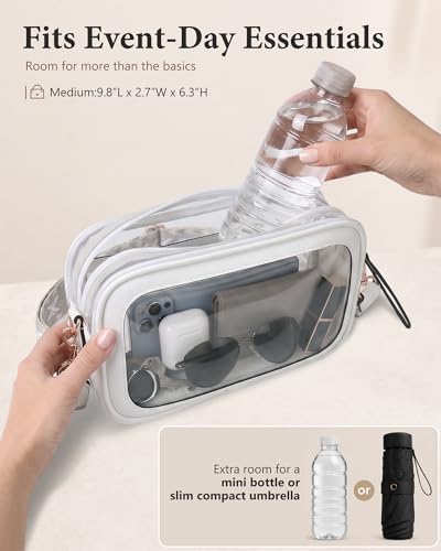 Image of Wuflyover Clear Bag for Stadium Events, Clear Crossbody Purse for Women
