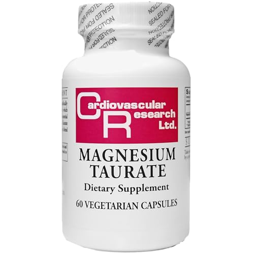 Cardiovascular Research Magnesium Taurate 125 mg New Tamper Resistant Store and Ship Packaging 60 Count