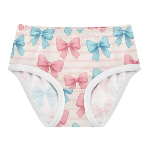 Joisal Pastel Blue Pink Bows Panties for Girl Girls Underwear Toddlers Cotton Personalized Undies Kids Briefs 2t