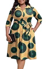African Print-green Polka Dots