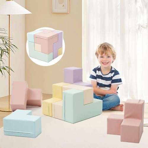 Simpolu おもちゃ ソフトブロック 大型 知育玩具 アスレチック ブロック 自由に組み合 遊具 キッズスペース 子供 アスレチックおもちゃ こども アスレチックソフトブロック 室内 玩具 キッズ 幼児 保育用品 保育園 プレゼント (マルチカラー)