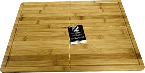 Extra Large Organic Bamboo Cutting & Charcuterie Board With Juice Groove & Reversible #TOP6